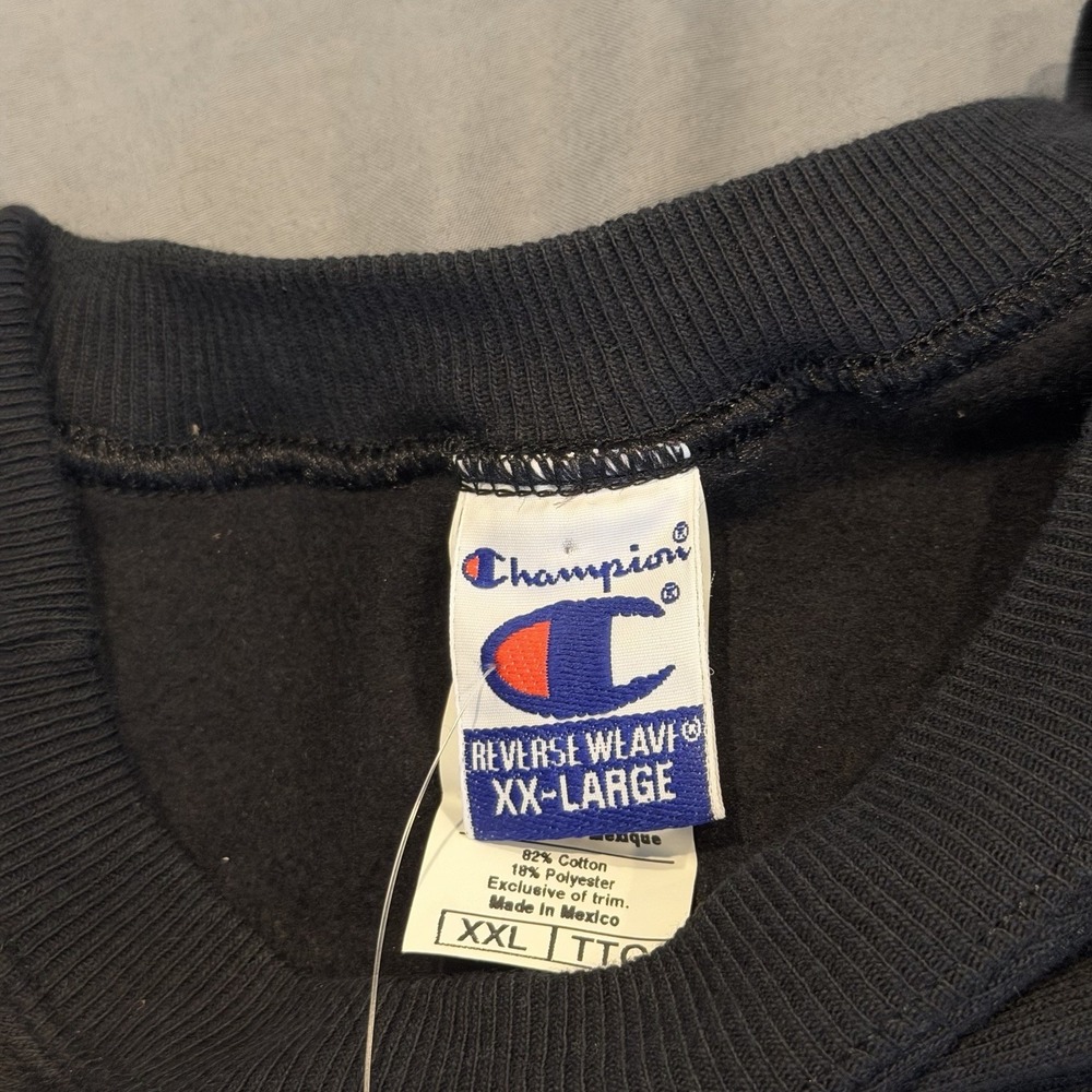 NWT Champion Reverse Weave Sweatshirt Mens XXL Black S1050N-003 Vintage Heavy - Picture 3 of 8